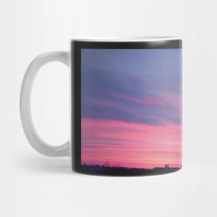 clouds sunset winter evening aesthetic photography pink violet blue orange Mug